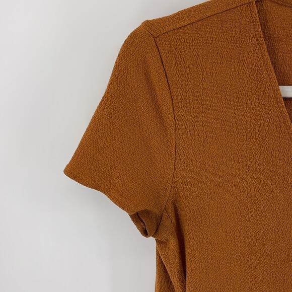 Madewell Textured & Thread textured short sleeve wrap dress sz S - Picture 3 of 6